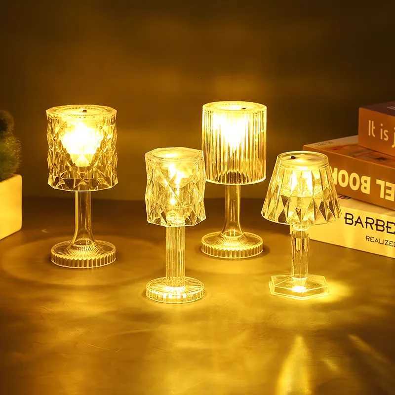 Mini Crystal Table Lamp Color Changing Battery Bedsides Lamp Night Light For Table Dinner Bar Bedroom Party Christmas LED NightM251125