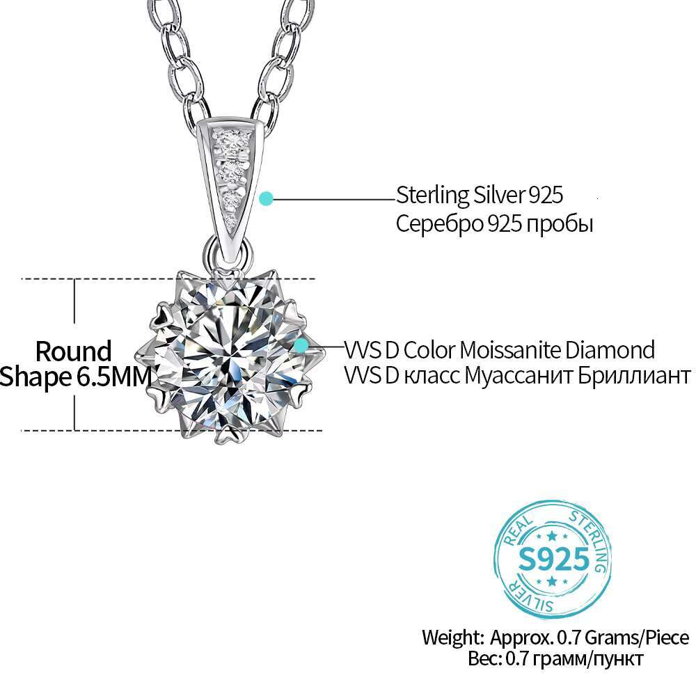 Creative Design Wholesale D Color VVS Moissanite Pendant Heart Shape 925 Sterling Silver Necklace Pendant for Jewelry