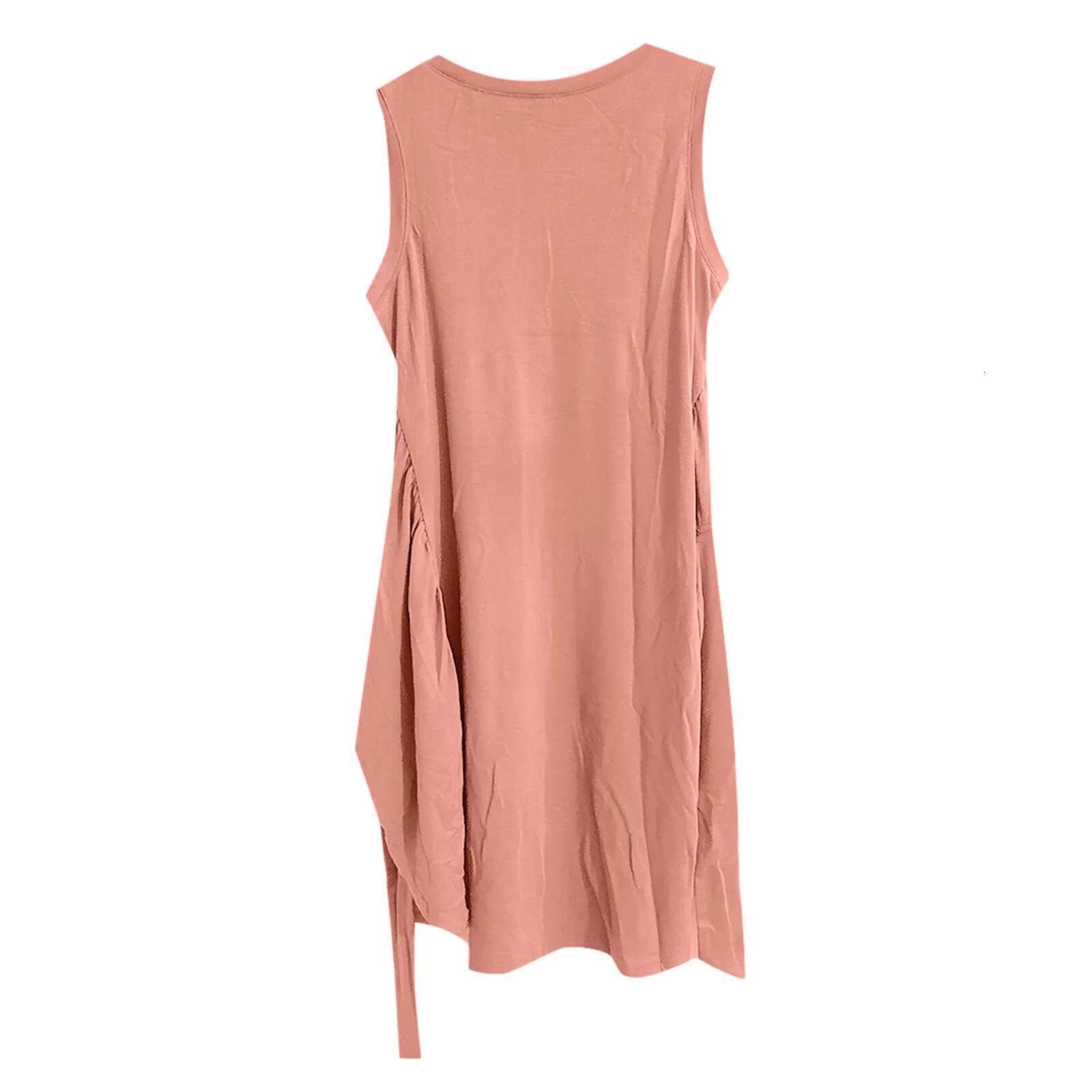 Dongdumaoyi Pleated Sexy Woman Mini Dress New Summer Ladies Clothing Fashion Sleeveless Solid Color Women