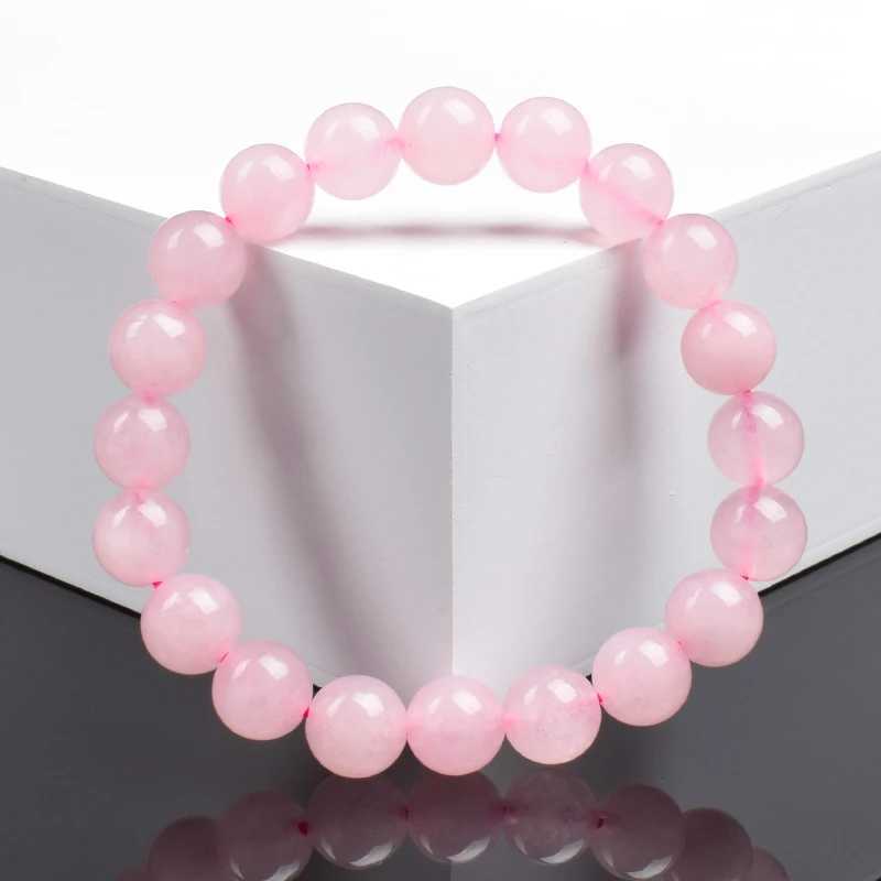 Natural Pink Crystal Bead Bracelet Real Rose Quartzs Natural Stone 6mm 8mm Round Beads Bracelet Women Men Energy Healing Jewelry J251125