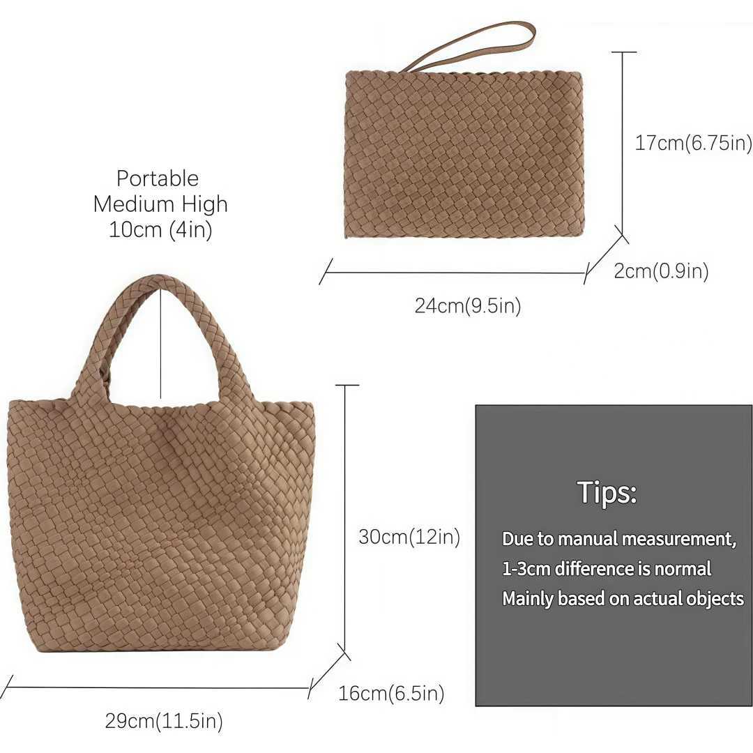 Womens handbag+wallet Womens chloroprene rubber handbag Fashion shoulder top handbag Travel bag Underarm shopping bag W250421
