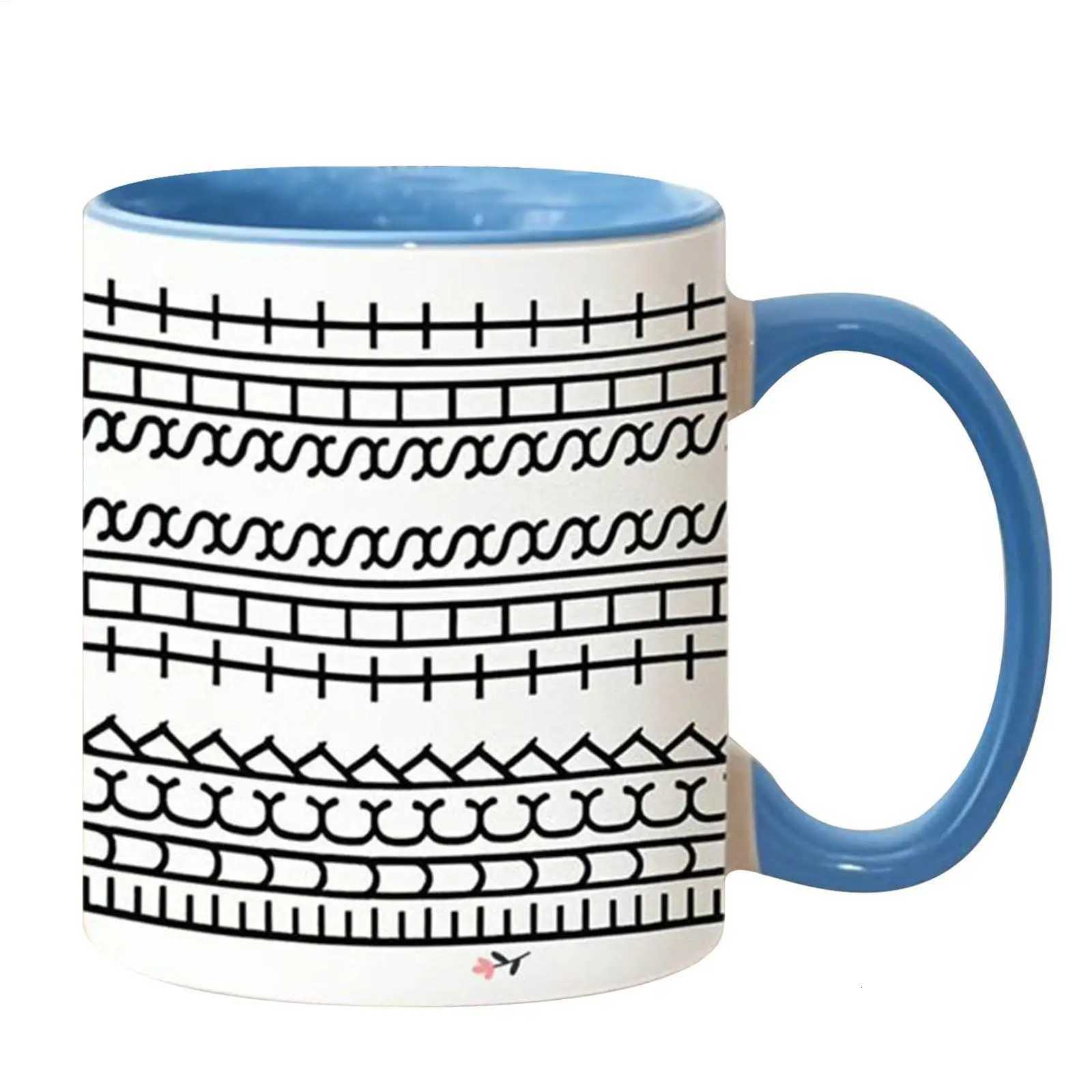 Ceramic Mug Office Water Cup Breakfast Milk Novelty Cup Coffee Milk Tea Water Cup Modern Coffee Lover Cup Drinking Cup 300ml Y251125