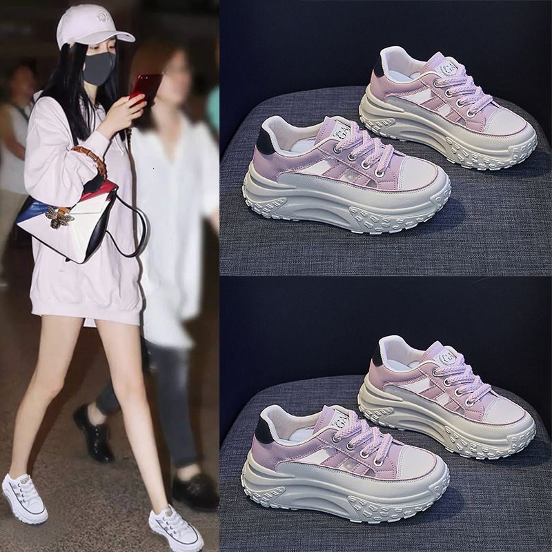 Korean Summer New Dad Women S Instagram Trendy Student Breathable Sports Shoes Thick Sole Elevated Casual Ddmysaturn