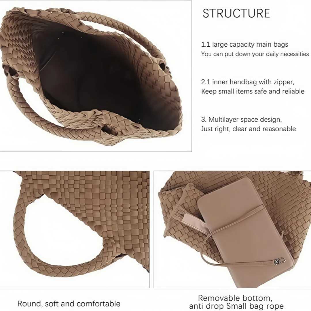 Womens handbag+wallet Womens chloroprene rubber handbag Fashion shoulder top handbag Travel bag Underarm shopping bag W250421