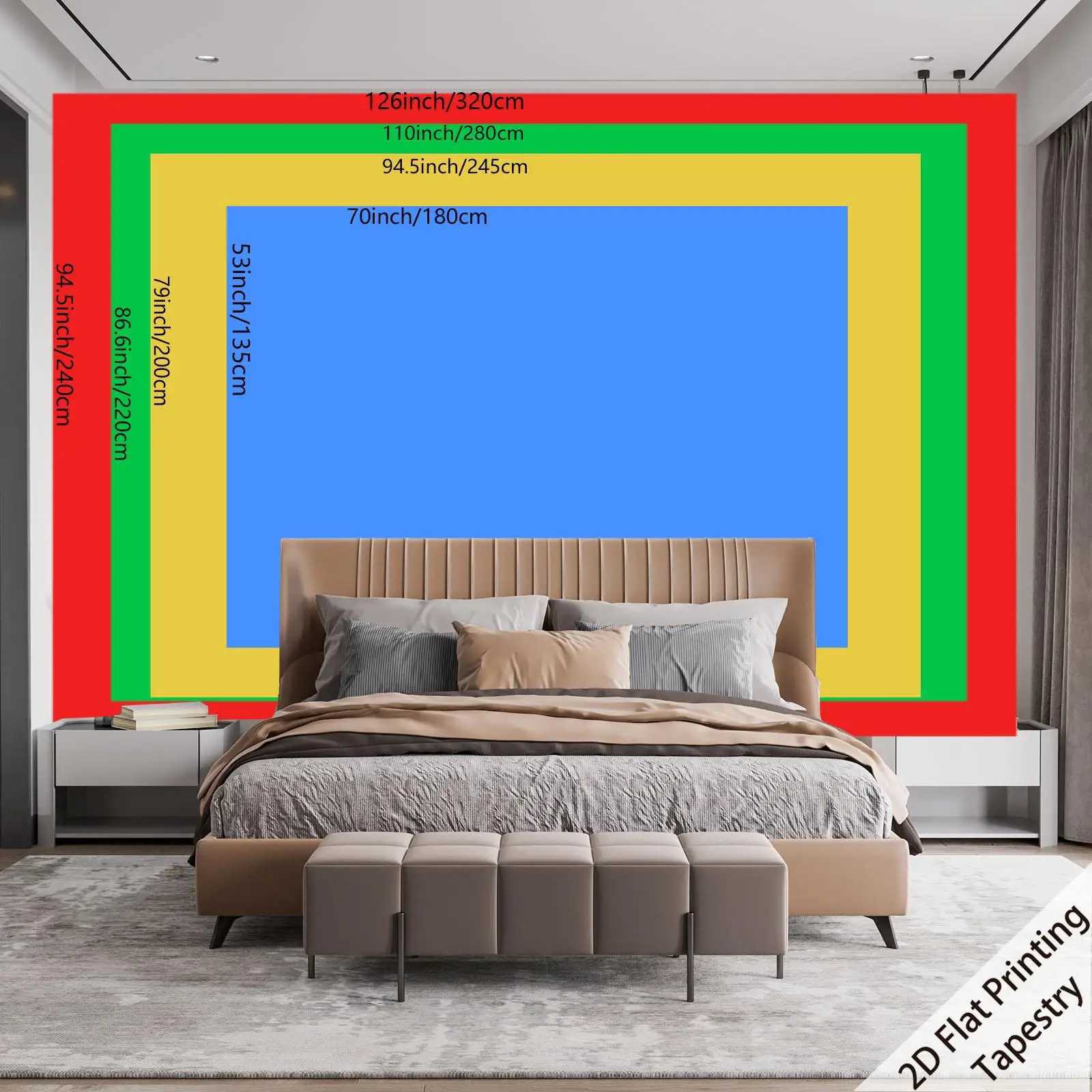 Winter Wonderland Tapestry Large Santa Sleigh with Reindeers Polyester Wall Decor for Indoor Outdoor Christmas Party BackgroundM251125