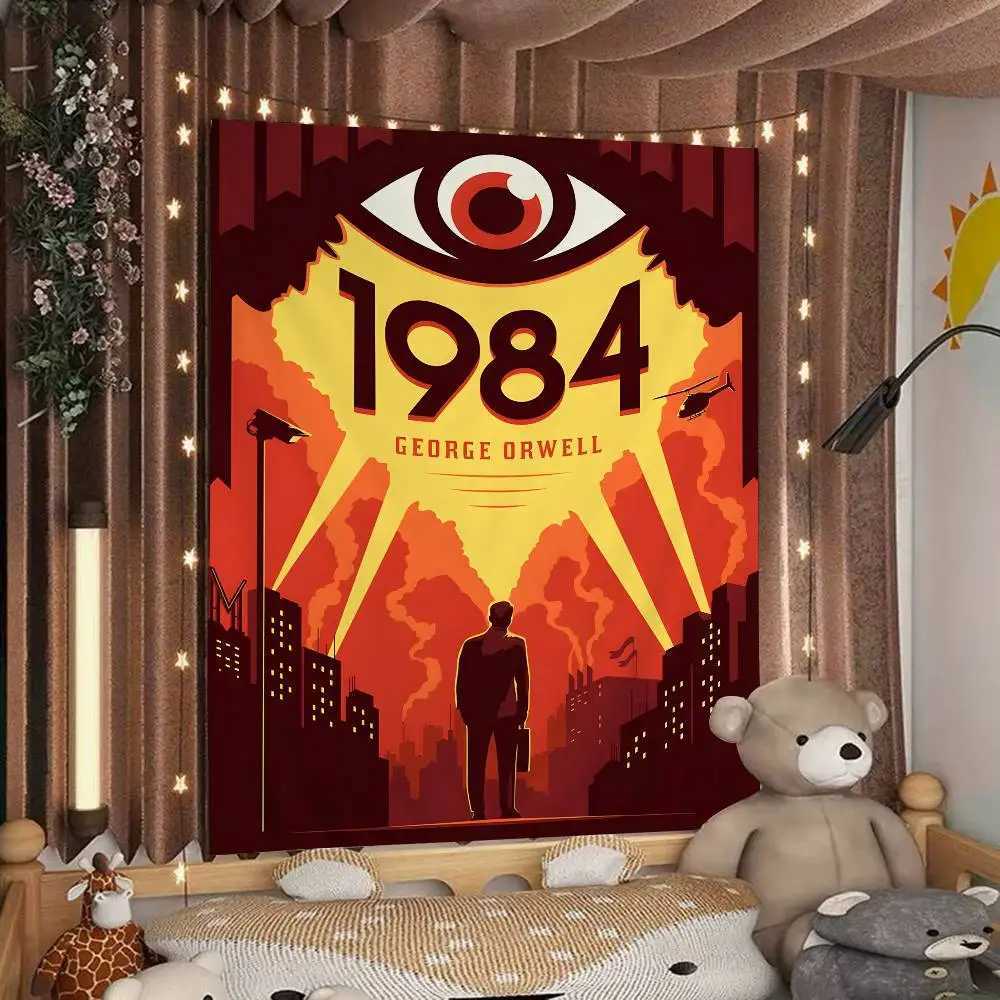 1984 George Orwell Movie Cartoon Tapestry Home Decoration hippie bohemian decoration divination Home DecorM251125