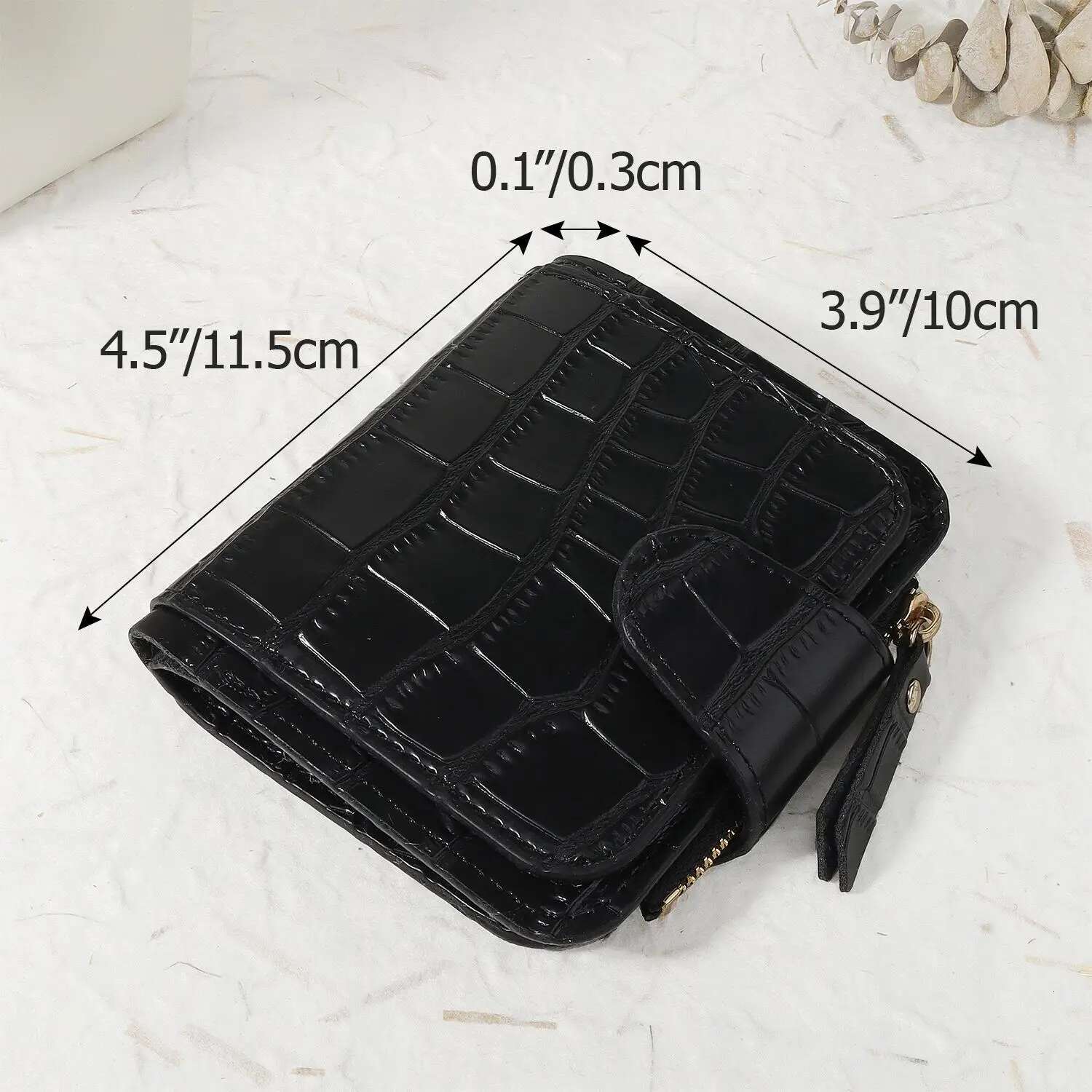 Fashionable Minimalist Short Double Layered Zippered Wallet, Lightweight Portable Small Credit Card Holder And Notebook,