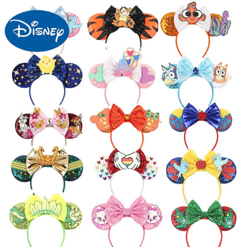 Disney Nieuwste Mickey Mouse Oren Hoofdband Childrens Adult Festival Party Pailletten Strik Haarband Vrouwen Baby Girl Party Haar Accessories X250425