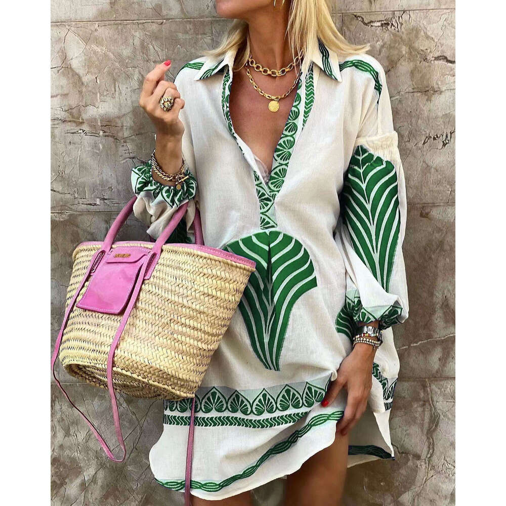 European and American Spring/Summer Long Shirt INS Loose Holiday Split Top Women's 2025 New Casual Versatile Fashion Clothing