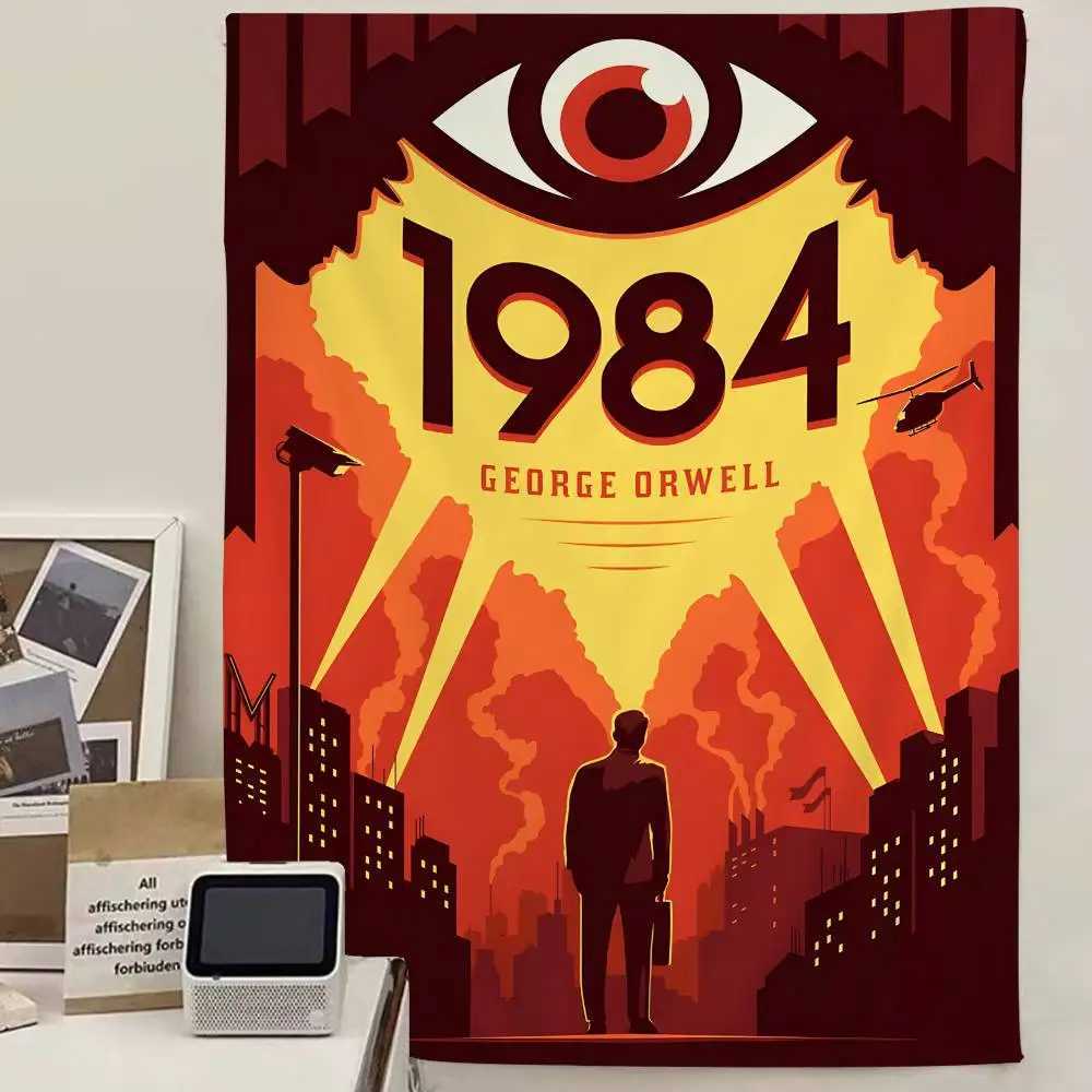 1984 George Orwell Movie Cartoon Tapestry Home Decoration hippie bohemian decoration divination Home DecorM251125