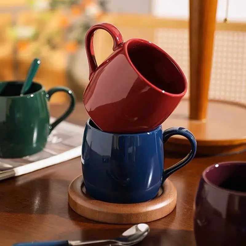 Creative Porcelain 400ml Mug Exquisite Afternoon Tea Coffee Cup Breakfast Milk Oatmeal Cup Office Ceramic Mug Home Decoration Y251125