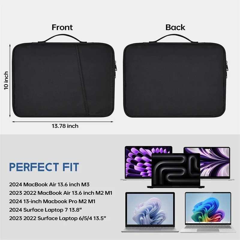 Portable Handle Bag Laptop Sleeve Case for Macbook Air 11 12 13 Inch M4 M3 M2 M1 Chip Mac Book Pro Carrying Cover AccessoriesT251125