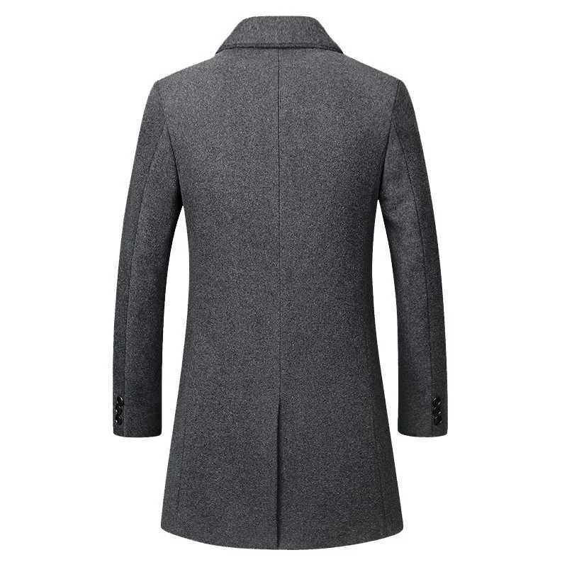 Men Jackets Winter Wool Jacket Coats Mens High-quality Woolen Windbreaker Mens Autumn Casual Slim Business Woolen Trench CoatT251125