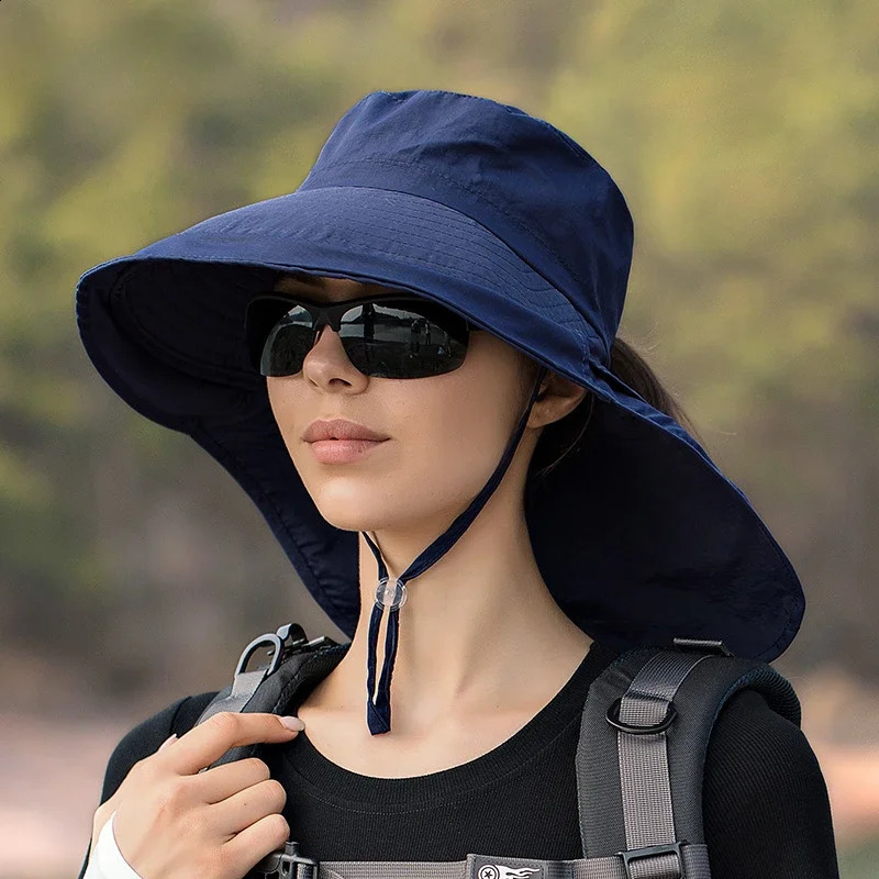 Large Brim Fisherman Hat Travel Sun Protection Outdoor Sun Hat European and American Summer Hat Womens Mountain Climbing 250424