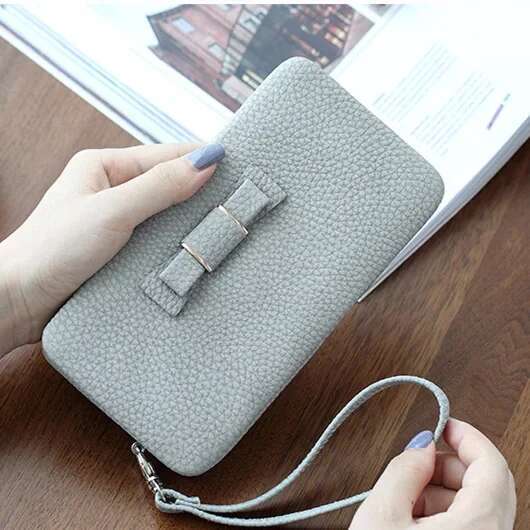 New Fashion Classic Wallets Women's Wallet Bow Mobile Long Card Purse Pocket Handheld Bag Cute Wallet