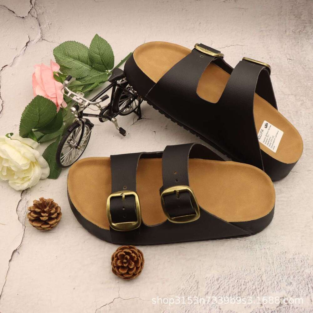 Same thick soled height increasing slippers, women's sandals, casual outings, beach shoes, slippers for outdoor wear