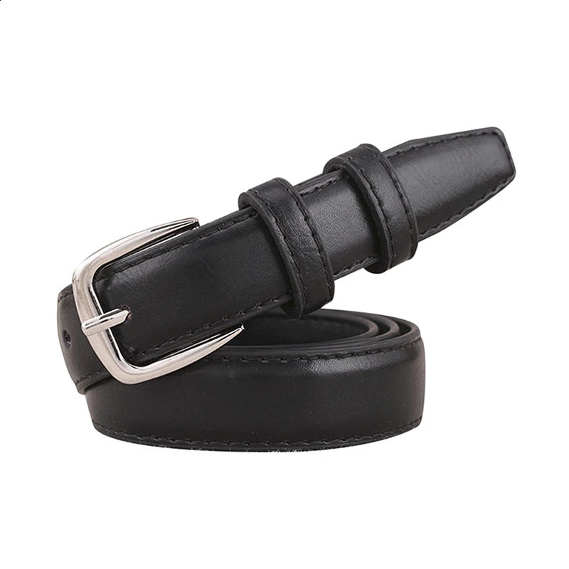 Womens belt PU leather simple metal buckle womens dress jeans waist belt womens high-quality womens dress belt 250422