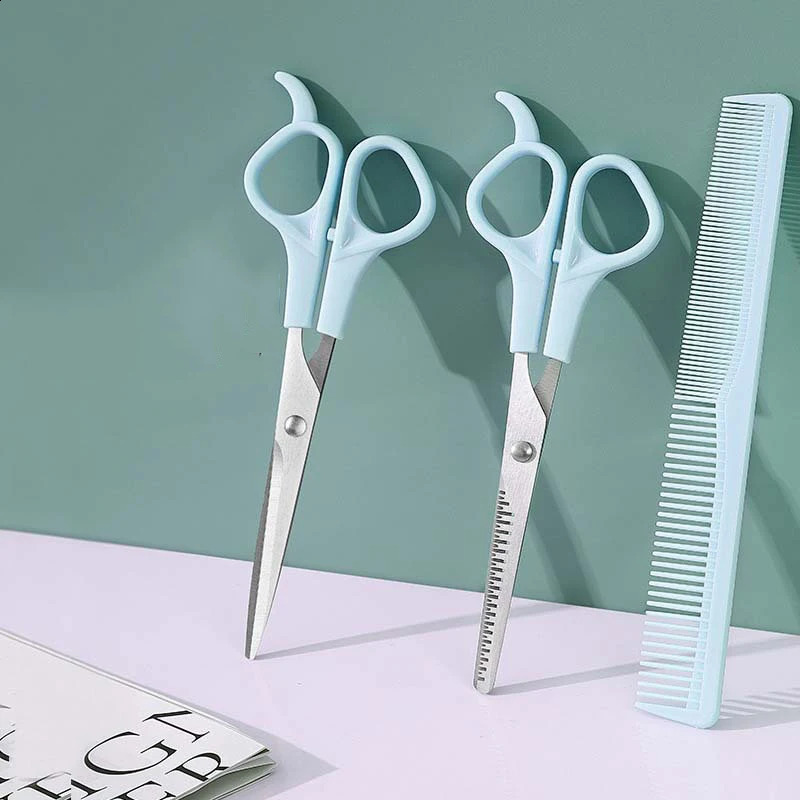 3PCS/Set Hair Cutting with Specialized Bangs Hair Scissors For Thinning Teeth Flat Cutting Tools Stainless Steel Hair Scissors 250424