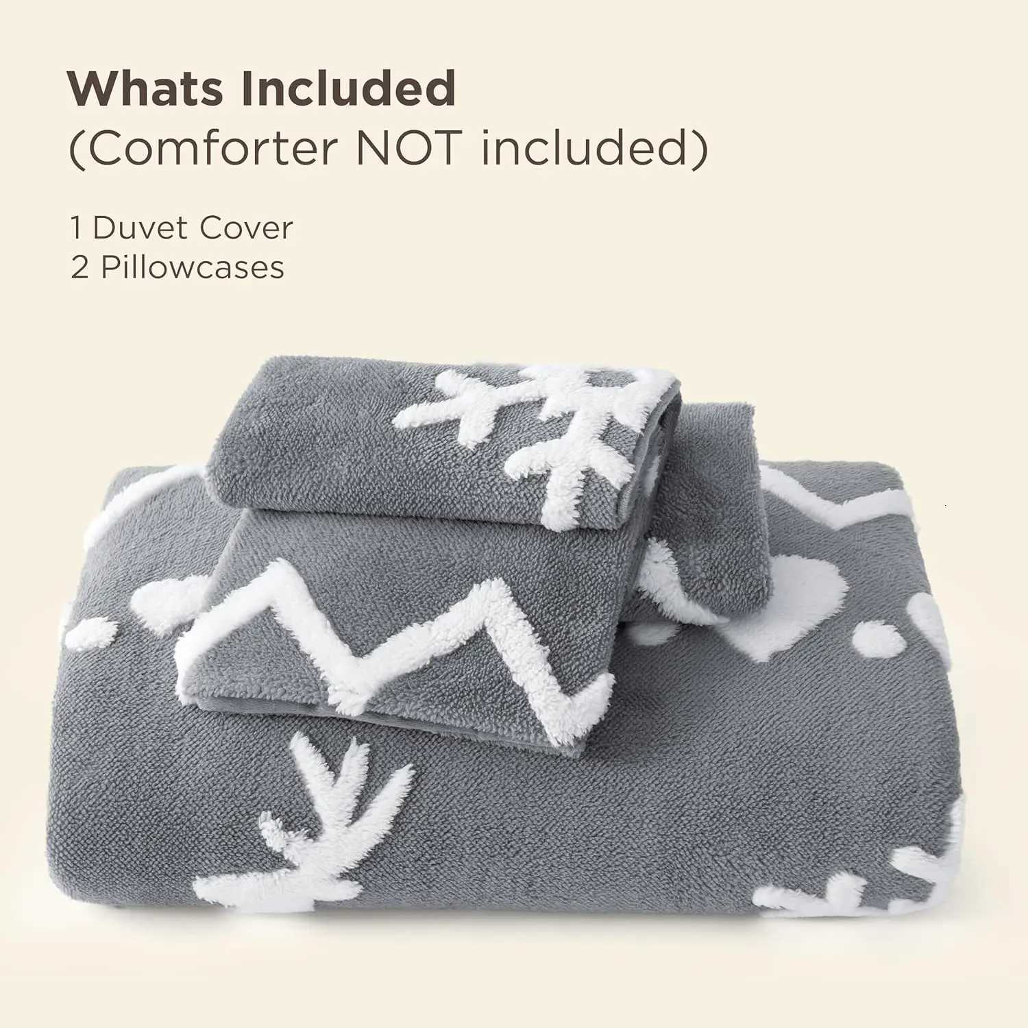 Christmas Fluffy Christmas Duvet Cover Set Ultra Soft Plush Shaggy Comforter Cover King Size Warm Flannel Fleece Bed Sets for Winter 3 Pie Y251126