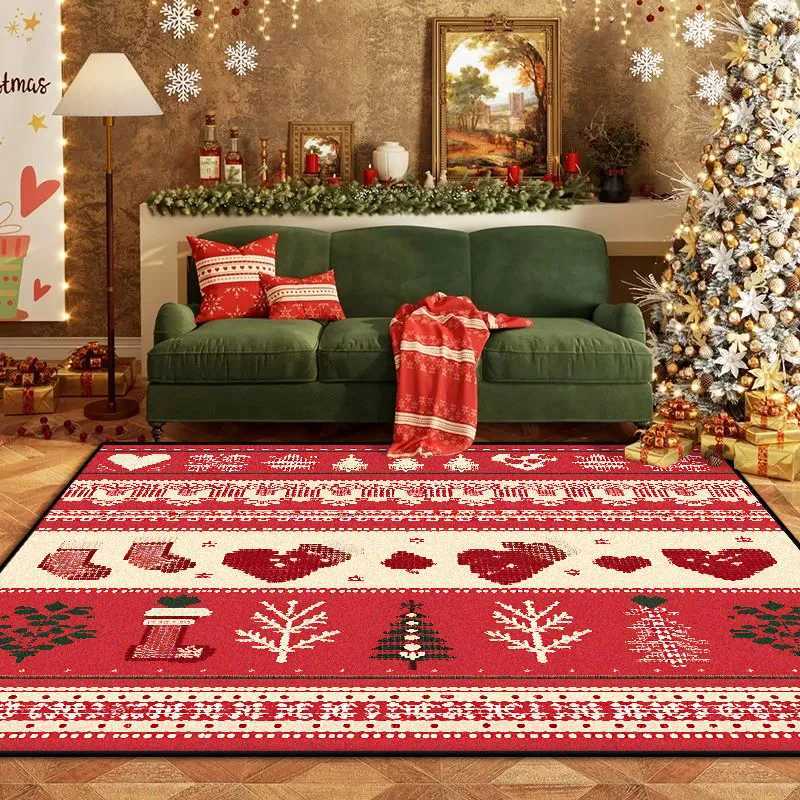 American Christmas Tree Decoration Living Room Rug Easy Clean Fluffy Carpet for Bedroom Bedside Large Area Non-slip Mat for KidsM251126