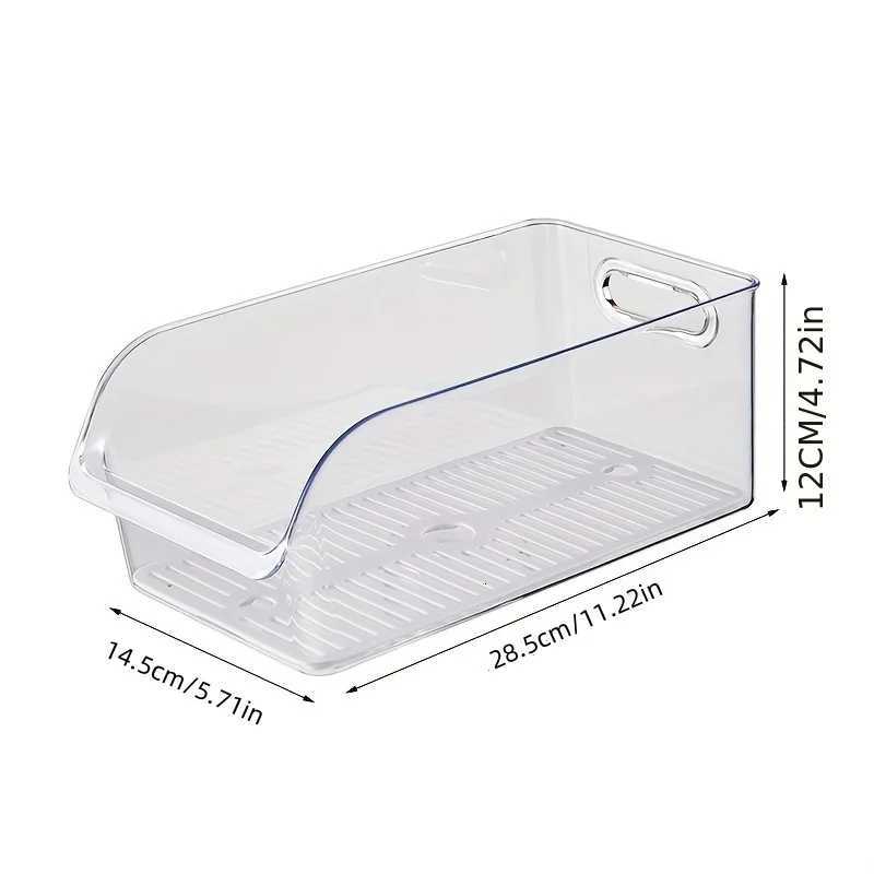 1Pc Refrigerator Storage Box Food-Grade Fresh-Keeping Box Household Vegetable Fruit and Egg Special Drawer Kitchen Organization Y251126