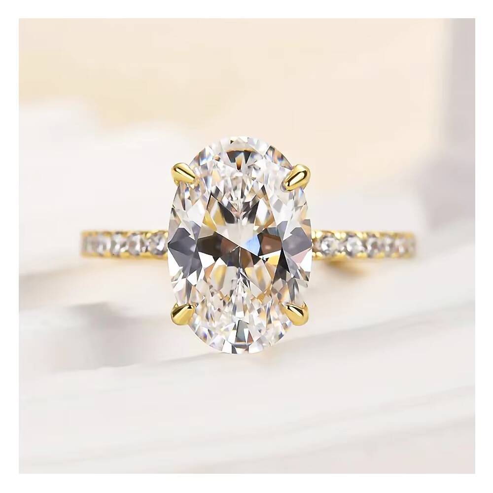 Gia Igi Certified Cvd HPHT 14k 18k Solid Gold White Gold Rings Engagement Jewelry Women Lab Grown Created Diamond Rings