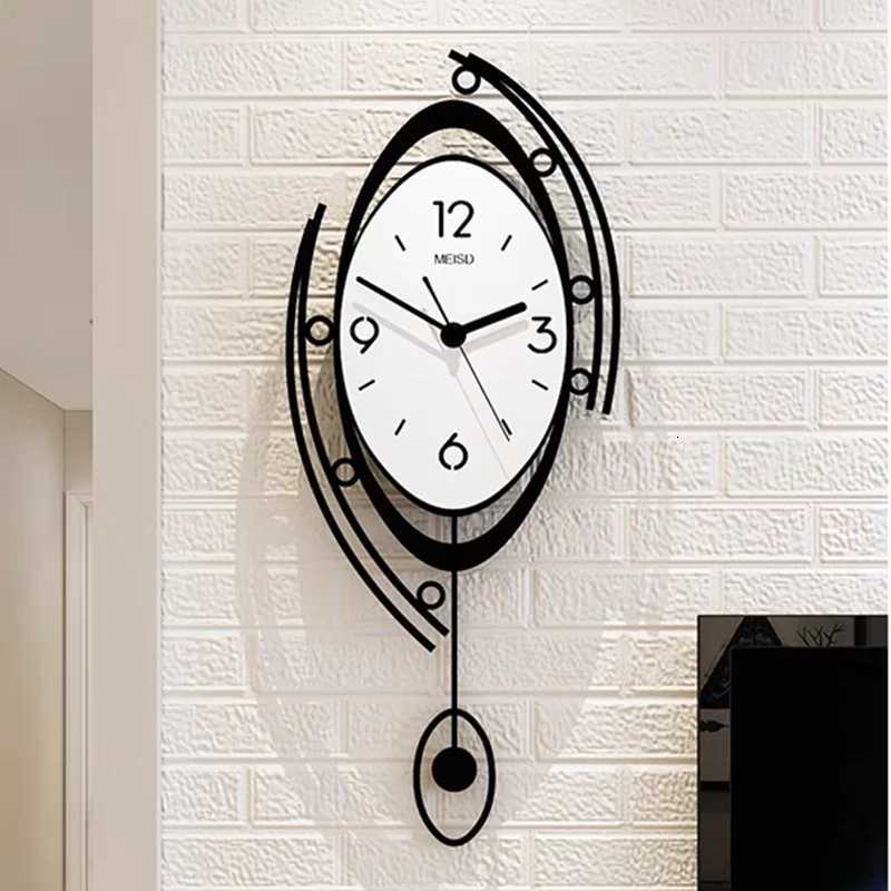 Modern Minimst Clock Design Nordic Silent Circular Pendulum Hanging Wall Clock Living Room Decoration C251126