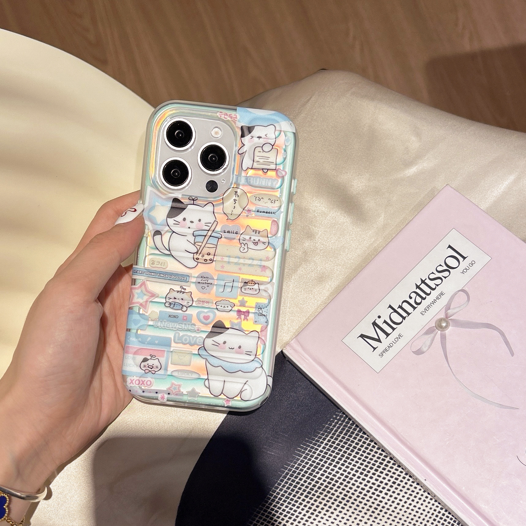 Kitten Transparent Phone Case Compatible with iPhone 17 Pro Max Full Coverage Protective Case iPhone 16/15 Pro