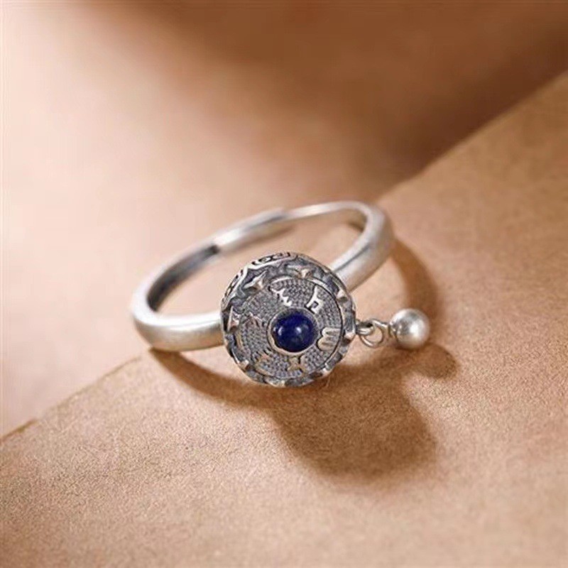 New silver new enamel non inlaid ring Chinese style retro elegant charm women's luxury brand jewelry High quality gold designer diamond ring ring - view 6