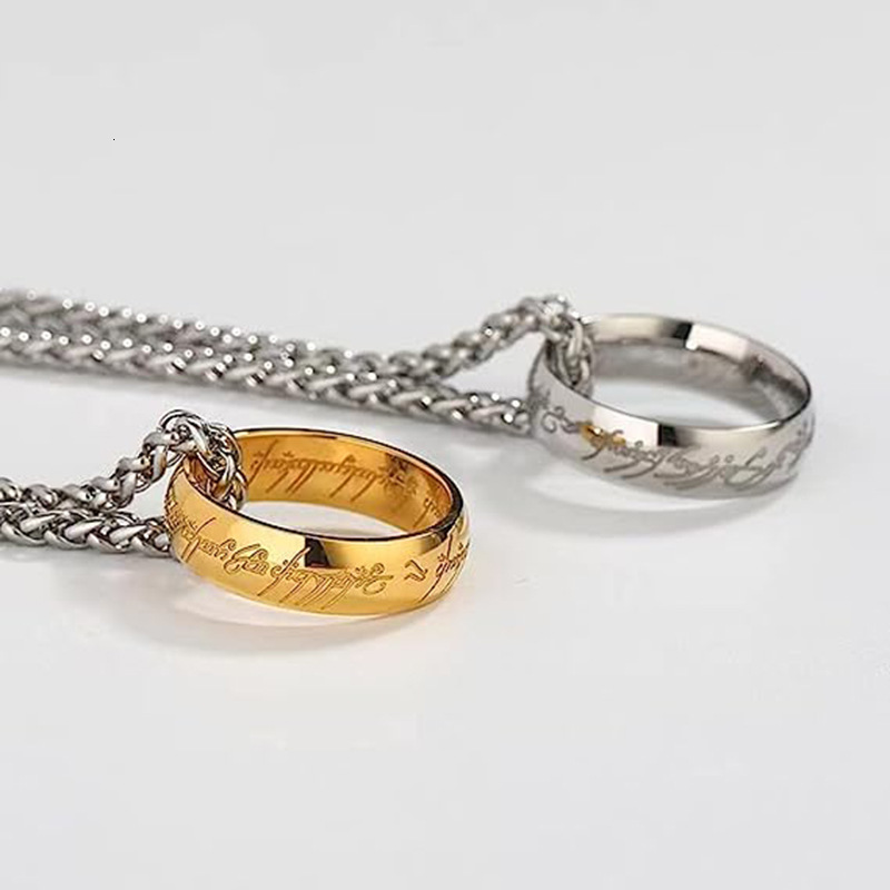Star Lord of the Rings Stainless Pendant, Film and Teion Accessories, Good Friends, Titanium Steel Ring, Necklace, Dual Use