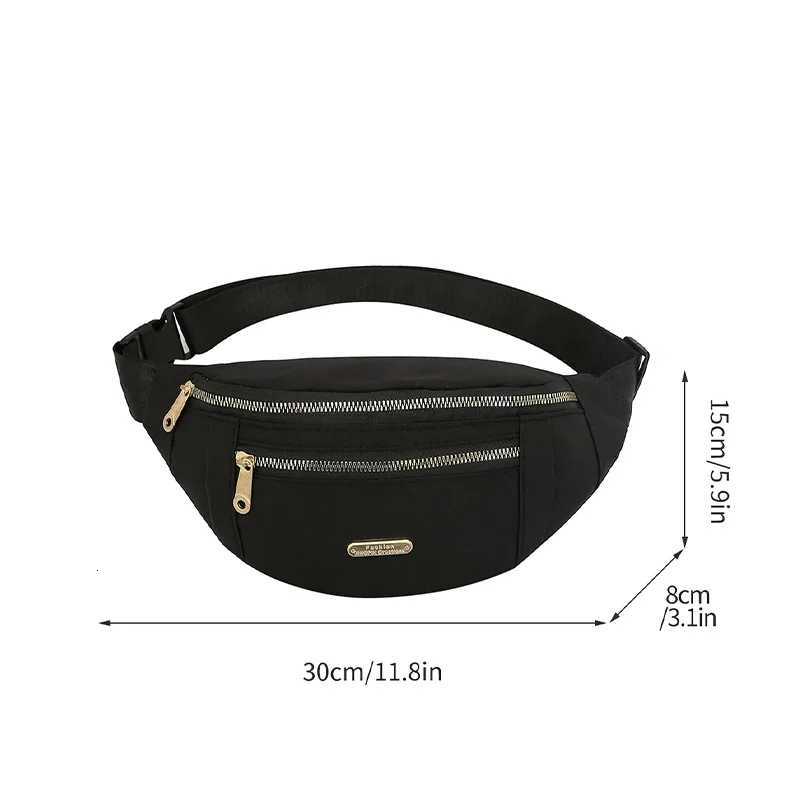 Leisure Simple Unisex Waist Bag Nylon Solid Color Chest Bag Waterproof Wear-resistant Lightweight Waist Bag For Commute TravelT251126