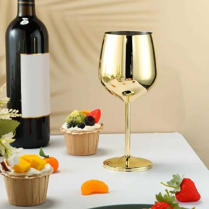 Stainless Steel Glass Goblets Cocktail Creative Metal Wine Glass Bar Restaurant Champagne Red Wine Glass Drinkware Barware Cup C251126