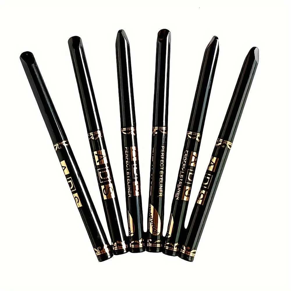 2pcs Black Eyeliner Pencils - Waterproof Sweatproof Smudge-Proof Easy to Rotate for Perfect Eye MakeupT251126