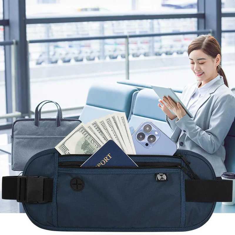 RFID Blocking Waterproof Sport Travel Phone Money Belt Bag Fanny Packs Men Women Hidden Wallet Passport Holder Bag Big CapacityT251126