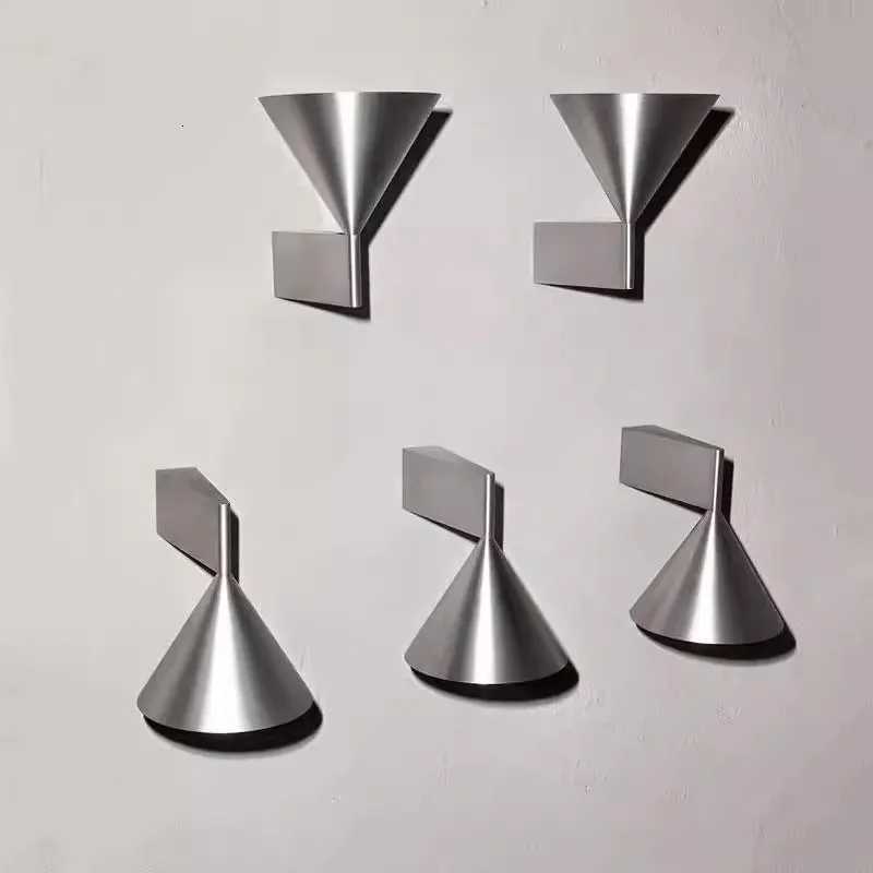 Italian minimalist bedroom bedside wall lamp new conical geometric simple designer high-end background wall aisle lamp M251126