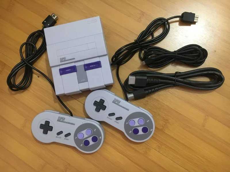 NEW Super HD Output For SNES Retro Classic Handheld Video Game Player TV Mini Game Console Built-in 21 Games with Dual Gamepad K251107