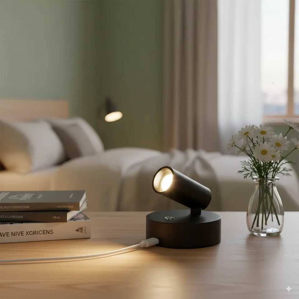 Wireless Wall Light Magnetic Base Lamp Rechargeable Usb Dimmable Indooor Lighting Downlight Beside Touch Room Reading Mount Home M251126