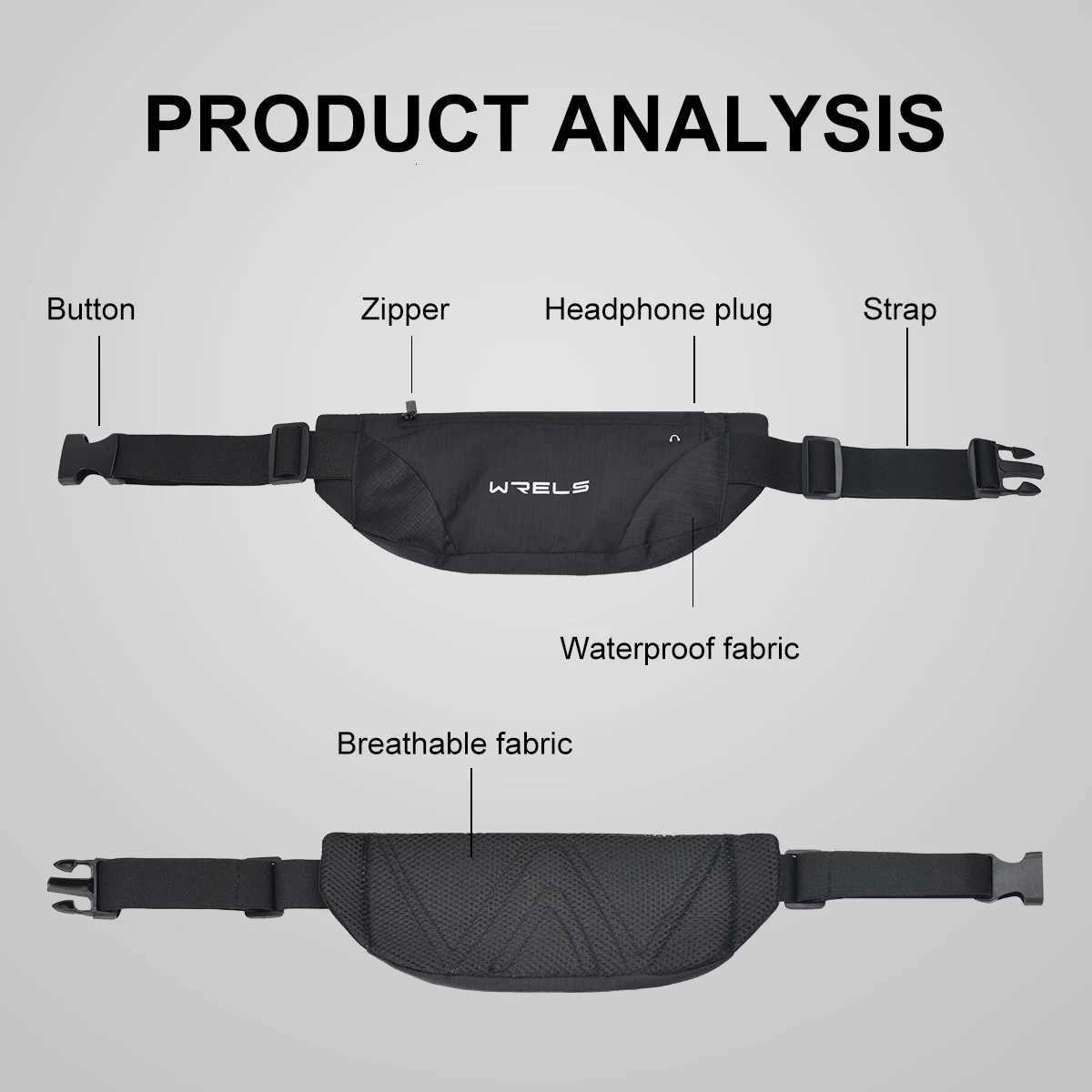 Outdoor Running Fitness Waist Bag Ultra-thin Mobile Phone Elastic Sports Waterproof Close-fitting Mobile Phone Bag WaterproofT251126