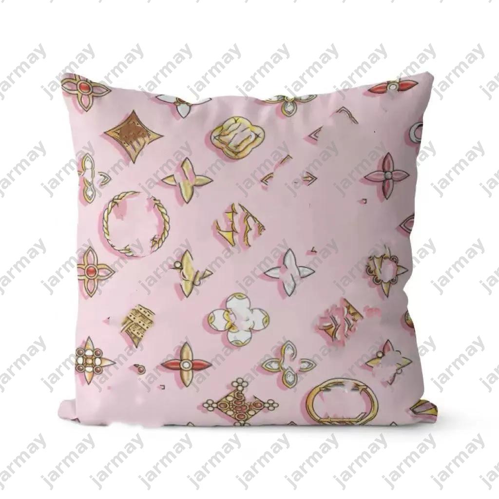 Designer Pillowcase Throw Classic Letter Print Home Cover Minimalist Luxury Pillowcases Sofa Decoration Cushion 45-45cm Core Detachable Pillow Case