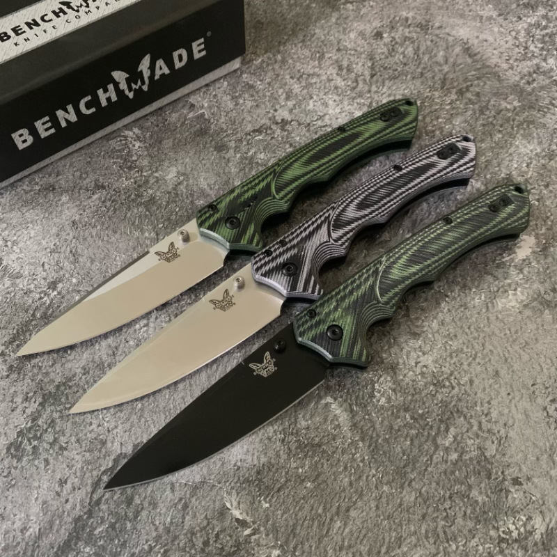 BM 615BK-1401 Two-color G10 Folding Knife D2 Blade Gobi Exploration Hunting Combat Manual Opening Multi-functional Knife