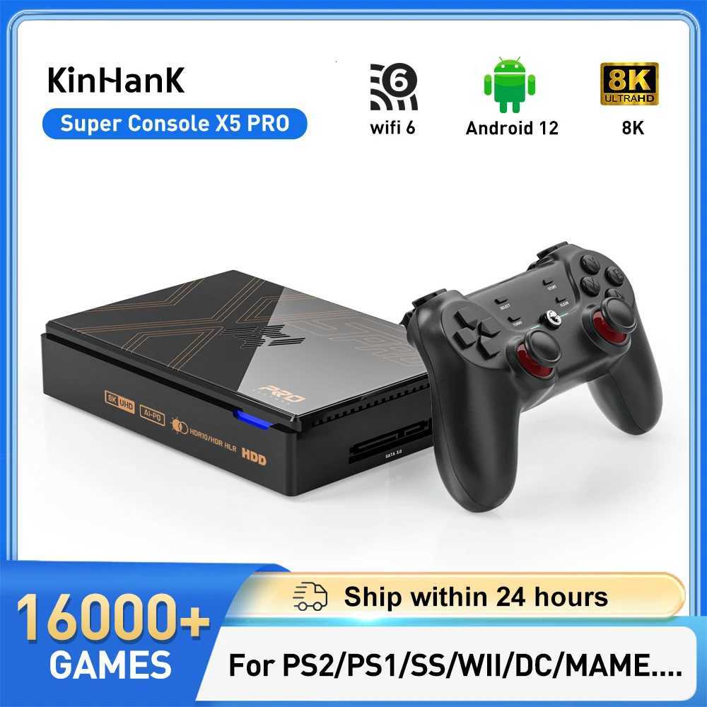 Kinhank super Console X5 PRO Retro Video Game Consoles Plug and Play 4T with 16000 Games for WII/SS/DC/N64/MAME K251107