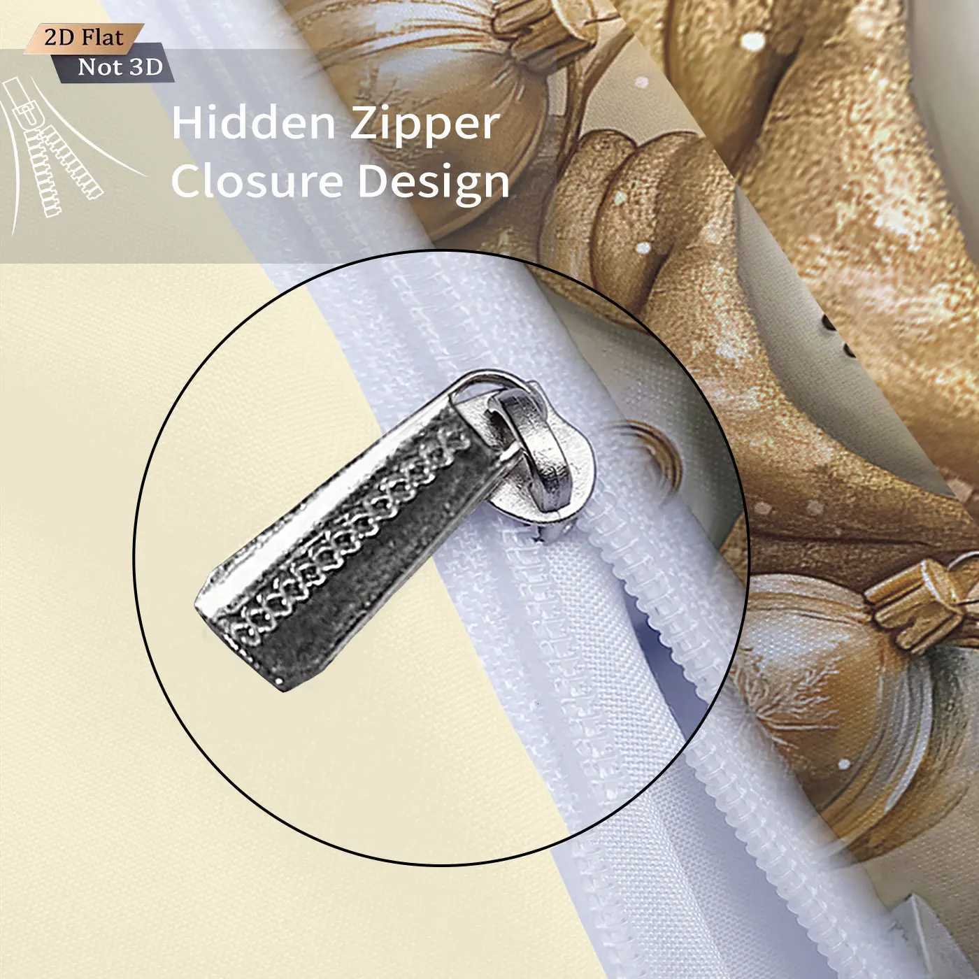 Christmas 3pcs Golden Christmas Snowman Printed Chipless Bedding Set Soft Dormitory Bedroom Multiple Sizes Machine Washable Y251126