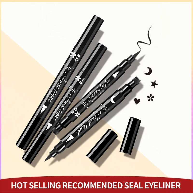QIC Star Moon Heart Seal Eye Liner Set Makeup Eyeliner Stamp Double-Headed Waterproof Template Make Up Cosmetics Tool PenT251126