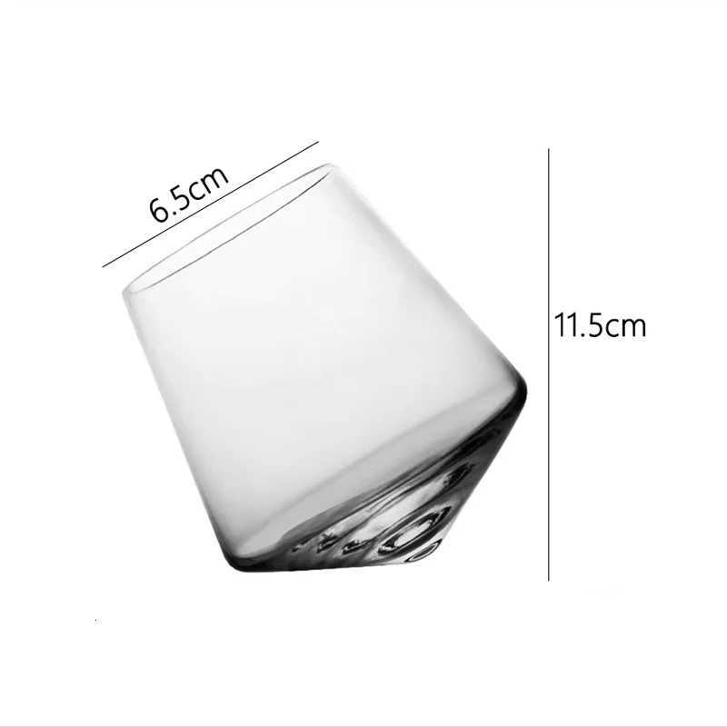 370ml/530ml Foreign Wine Glass Rotating Whiskey Glass Tumbler Cup Transparent Cocktail Tequila Glasses Cold Drink Mug Barware C251126