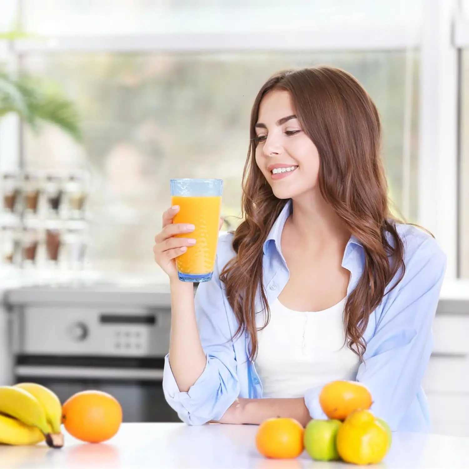 Plastic Unbreakable Tumblers 25oz Highball Drinking Glasses Set of 6 Blue C251126