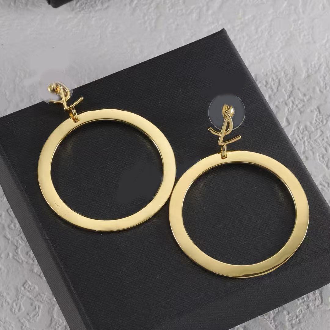 Luxury designer Dangle Chandelier's 18k gold and silver large circle pendant earrings for women are perfect for wedding, party and birthday gift jewelry