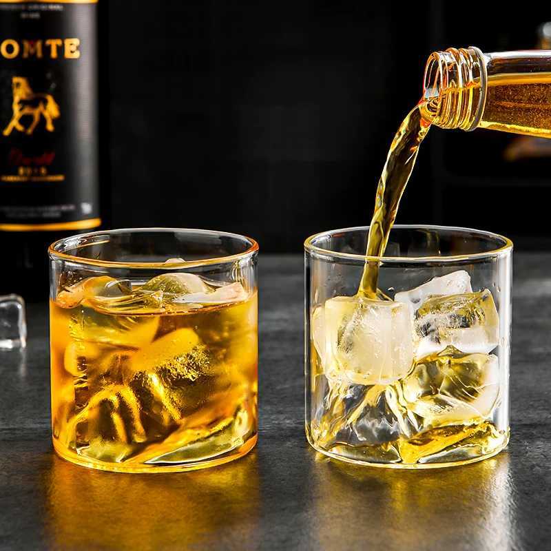 GIANXI Japanese Style Whisky Cup Shallow Transparency Mountain XO Wine Cup EDO Guanshan Whiskey Glass Creative Personty C251126