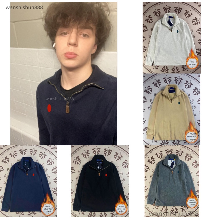 Polo Sweater Men Qu… - image