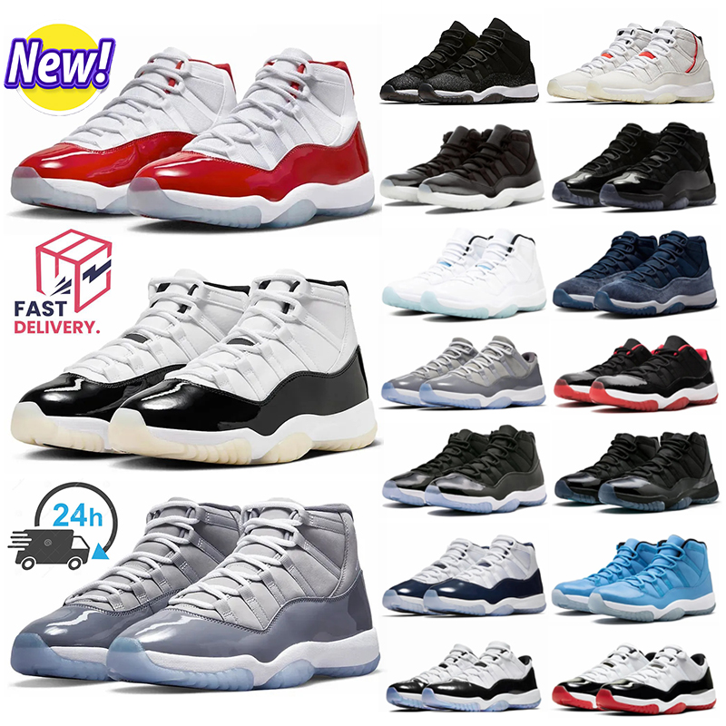 11 designer 11s basketball Women Military Sail Red Black cat Cement Yellow Thunder White Oreo Grey Blue University shoes sneakers shoe