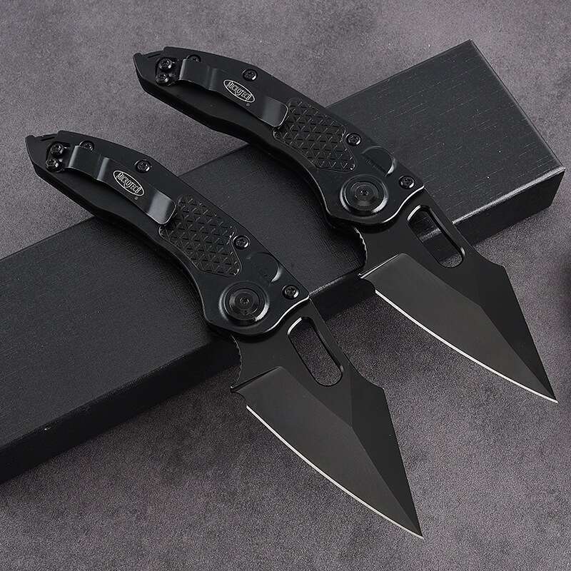 Cross-Border Hot-Selling Micro-Tech Stitch Aluminum Alloy Outdoor Portable Self-Defense Pocket Multi-Functional Folding Knife High-Quality